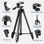 Phone Tripod Stand 54inch Universal Photography Video Camera Tripod for Gopro Xiaomi Huawei Phone