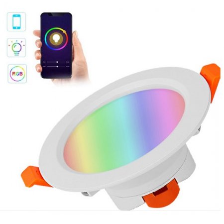 Zigbee Smart Light, Tuya Smart LED Downlight,Color Changing And Dimmable,Support Tmall Genie/Alexa/GoogleHome,Smart Hub Required