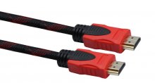 High Quality High Speed HDMI Cable Gold Plated Connection with Red, black and white mesh 1080P 1.5M