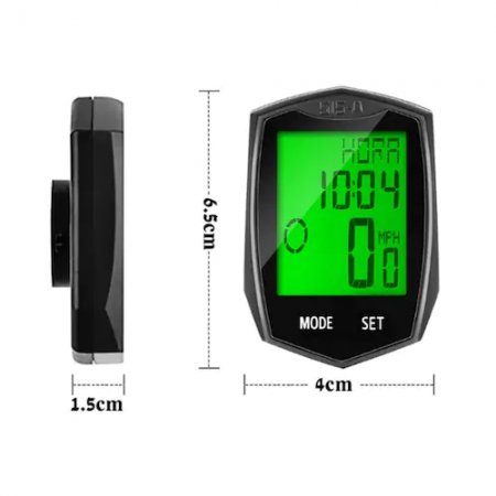 515 Luminous Touch Wireless Bicycle Stopwatch Night Lights Bike Stopwatch Riding - Black