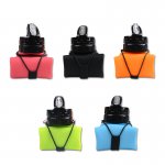 Collapsible Water Bottles, 20oz Silicone Reusable Water Bottle with Straw and Strap, Leakproof Foldable Sports Water Bottle for Travel Camping Running Hiking Gym, BPA Free