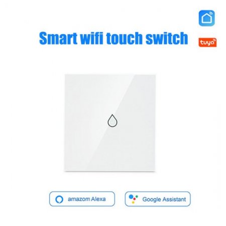 Tuya Smart Water Heater Switch, Voice Control Smart Touch Wall Switch, Support Tmall Genie/Alexa/GoogleHome, No Hub Needed