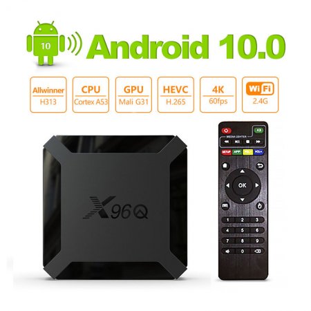 Allwinner H313 TV Box X96Q Android 10 TV Box Quad Core Set Top Box Cortex A53 WiFi 4K Media Player H265 IPTV Box