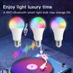 Tuya Wifi+BLE Smart Light Bulbs, LED Color Changing Lights, remote control, Work with Alexa & Google Home, No Hub Required