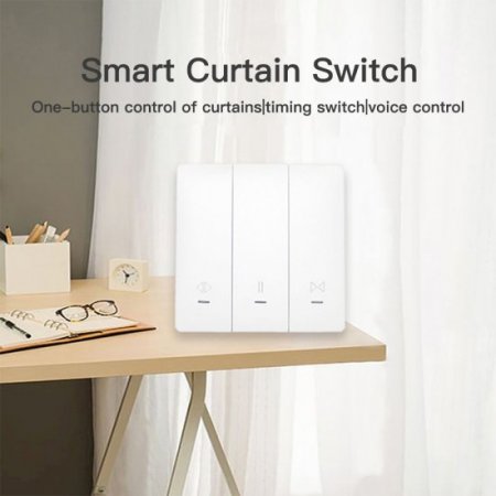 Tuya Smart Curtain Switch,WiFi Smart Switch,Scene linkage,Voice control,Works with Tmall Genie/Alexa/GoogleHome