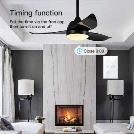 Tuya WiFi Smart Ceiling Fan Switch,Support Tmall Genie/Alexa/GoogleHome,smart control,Advanced Scheduling & Timer