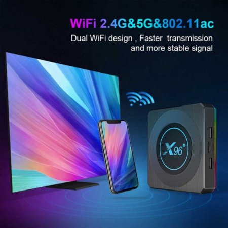 8K X96 X4 SUBTV Smart tv Box Android 11 4GB 64GB BT4.1 Amlogic S905W Media Player with IPTV Code 1 year