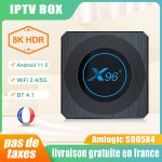 8K X96 X4 SUBTV Smart tv Box Android 11 4GB 64GB BT4.1 Amlogic S905W Media Player with IPTV Code 1 year