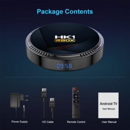 HK1 RBOX-H8 TV BOX Android 12.0 H618 4GB 128GB Dual WiFi Bluetooth5.0 6K Media Player Set Top Box