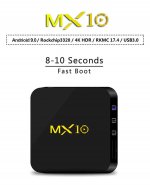 MX10 Android 9.0 TV Box 4G/64G RK3328 Media Player for TV Box Mali-450 Support 4K 2.4G wifi 100M HDMI 2.0 Smart TV Box