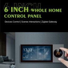 S8E In-Wall Smart Home Control Panel 6 inch Android 2+8GB WiFi Display Smart Switch Touch Panel for Home Automation