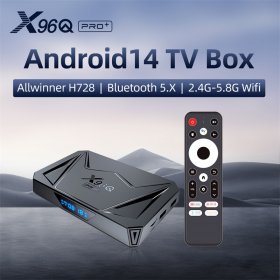 Android TV Box 14.0 X96Q pro+ 4GB RAM 32GB ROM Android 14 Box,CPUAllwinner H728 &Mali G57-MC1 Chipset Android Box,4K Streaming Media Player Resolution Support 2.4G/5.8G Dual WiFi and Bluetooth 5.0 Smart Tv Box