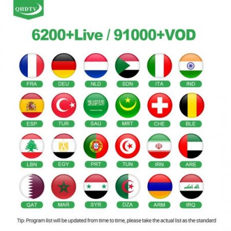 QHDTV IPTV CODE 12 Mois France IPTV Arabic IPTV Abonnement Lxtream Code Support Android APK Leadcool Firetv M3u Smart IPTV