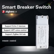 ZigBee 3.1 Relay Breaker Switch Switch Home Circuit Breakers Mobile Phone Remote Control Support Echo 3 Devices, App Voice Control
