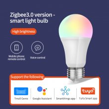 Zigbee Smart Light Bulb,Tuya Smart Bulb,Support Tmall Genie/Alexa/Goog1eHome/voice control system,LED Multicolor,Hub Needed