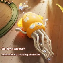 Electric Dancing Octopu Squid Toy Obstacle Avoidance Crawling Induction Standing Dancing Walking Octopus,USB Rechargeable, Gift for Boys Girls
