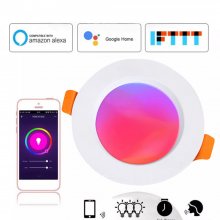 Tuya Wifi/BLE Smart LED Downlight,Recessed Lighting RGB Color,Work with Alexa & Google Home, No Hub Required