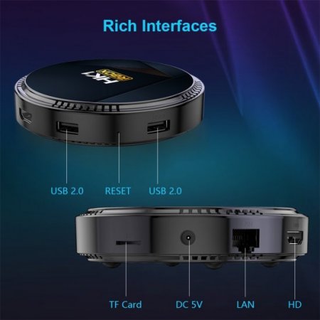 HK1 RBOX-H8 TV BOX Android 12.0 H618 4GB 128GB Dual WiFi Bluetooth5.0 6K Media Player Set Top Box