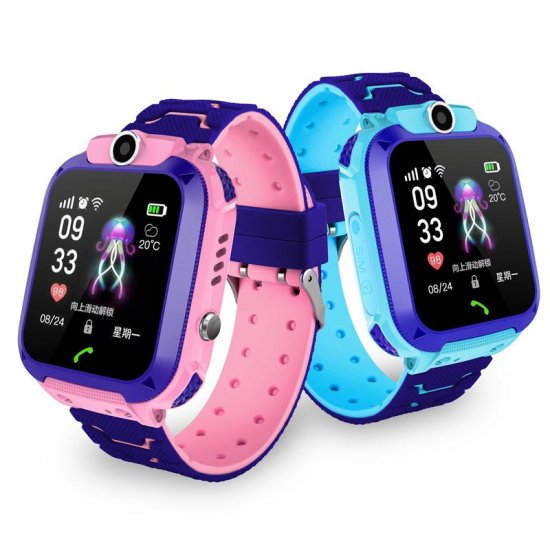 Waterproof SmartWatch Childrens Smart Watch Kids Phone Clock Voice Chat Smartwatch SOS LBS Alar for a2G Sim Card APP