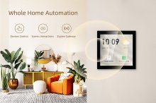 S6E Smart Home Control Panel,Dimmer and Background Music Player, WiFi 6Inch Gateway Switch Panel in-Wall Touchscreen Control for Smart Light Various Tuya Smart Appliances