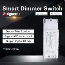ZigBee 3.0 Smart Light Dimmer Switch Tuya Zigbee Hub Required, Tuya App Control Compatible with samsung smart speaker, philips, White universal Lighting Control