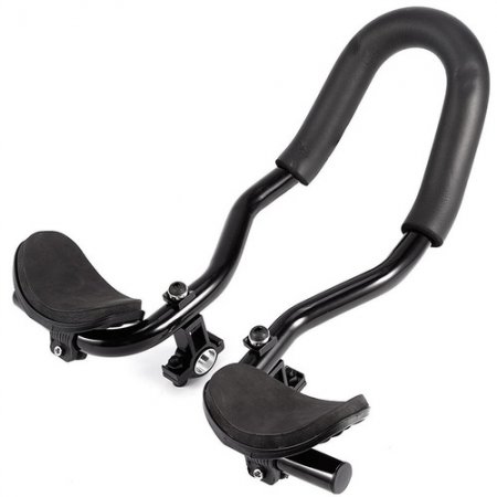 Bicycle Relaxation Handlebar Aluminum Alloy Rest Handlebar Mountain Bike Parts - Black