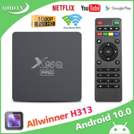 X96Q Pro QHDTV IPTV Box Android 9.0 Allwinner H313 4K Set top Box with Arabic French 1 year IPTV Code