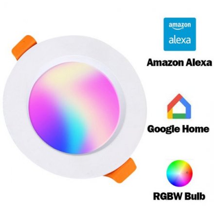 Zigbee Smart Light, Tuya Smart LED Downlight,Color Changing And Dimmable,Support Tmall Genie/Alexa/GoogleHome,Smart Hub Required