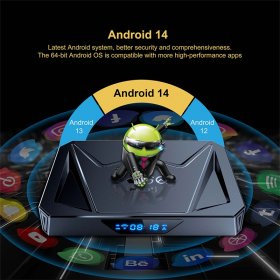 Android TV Box 14.0 X96Q pro+ 4GB RAM 32GB ROM Android 14 Box,CPUAllwinner H728 &Mali G57-MC1 Chipset Android Box,4K Streaming Media Player Resolution Support 2.4G/5.8G Dual WiFi and Bluetooth 5.0 Smart Tv Box