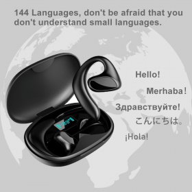 Language Translator Earbuds, 144 Languages High Accuracy Translator Headset BT 5.3 Two Way Real Time Translation Languages Speech Translator Earphones for Learning Traveling Sport