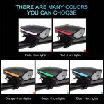 Bicycle Light Set Waterproof MTB Bike Horn Light USB Rechargeable Solar LED Headlight