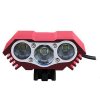 Bicycle Light Glare Mountain Bike Headlight Accessories Waterproof - M3 DC red + apron