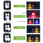 Smart Bike Turning Signal Light USB Rechargeable Bicycle Taillight Rear Light Remote Control LED Warning Lamp Cycling Accessory