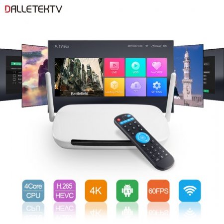 Leadcool Q9 French Arabic IPTV Box Android 9.0 4K Medai Player