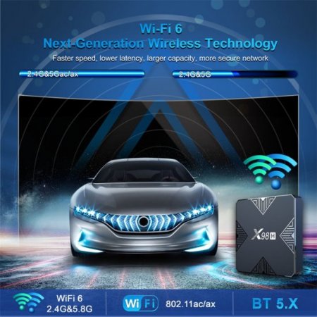New X98H Set Top Box Smart BOXES Android 12.0 TV Box H618 4GB 32GB 2.4G 5.8G Bluetooth 5
