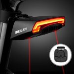 Meilan X5 Bike Intelligent Diversion Brake Wireless Taillight High Brightness USB Charging Dual Colors Light - Black
