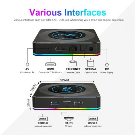 8K X96 X4 SUBTV Smart tv Box Android 11 4GB 64GB BT4.1 Amlogic S905W Media Player