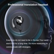 Language Translator Earbuds, 144 Languages High Accuracy Translator Headset BT 5.3 Two Way Real Time Translation Languages Speech Translator Earphones for Learning Traveling Sport