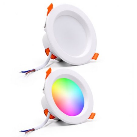 Tuya Wifi/BLE Smart LED Downlight,Recessed Lighting RGB Color,Work with Alexa & Google Home, No Hub Required