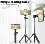 Vlog Kit 3 in 1 Wireless Bluetooth Selfie Stick, Foldable Tripod for iphone/Android/ Gopro, Extendable Handheld Phone Stick