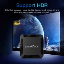 LEADCOOL Android 10.0 2G RAM 16G ROM Android TV Box H313 Quad-Core ARM Cortex A53 4K UHD H.265 Set Top Box