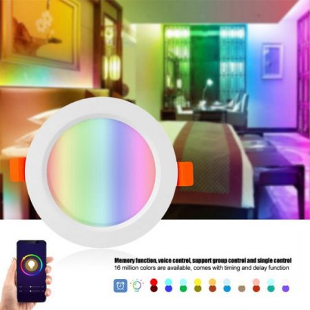 Tuya Wifi/BLE Smart LED Downlight,Recessed Lighting RGB Color,Work with Alexa & Google Home, No Hub Required