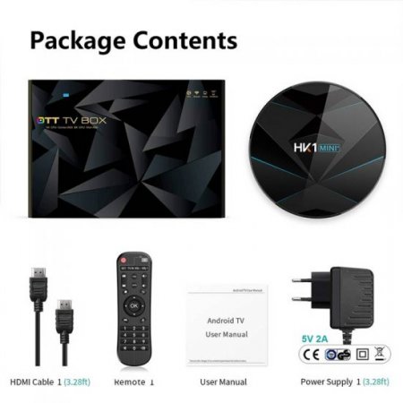 HK1 MINI plus TV BOX Android 9.0 Rockchip RK3318 2.4G/5G WIFI bluetooth 4K HD Set Top Box