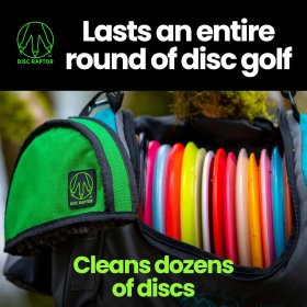 Disc Golf Cleaning Bag with Microfiber & Turf, 2 in 1 Disc Golf Cleaning Storage Bag,Flying Disc Golf Cleaner Tool Accessories,Disc Golf Gifts