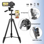 Phone Tripod Stand 54inch Universal Photography Video Camera Tripod for Gopro Xiaomi Huawei Phone