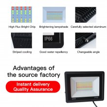 Tuya Wifi+BLE Smart LED Flood Light,Outdoor Indoor RGB smart Light,Dimmable Color Changing Stage Light, smart control,IP66 Waterproof