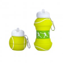 Collapsible Water Bottles, 19oz Water Bottles, Foldable Toddler Water Bottle Soccer Style with Trophy and Gift Box, Water Jug for School, Toys Gift for Kid Travel Accessories