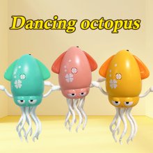 Electric Dancing Octopu Squid Toy Obstacle Avoidance Crawling Induction Standing Dancing Walking Octopus,USB Rechargeable, Gift for Boys Girls