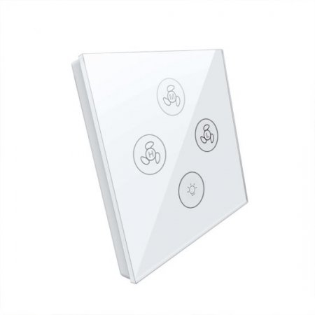 WiFi Smart Ceiling Fan Light Wall Switch,Works With Tmall Genie/Alexa/GoogleHome,Time Setting,Voice & Remote Control