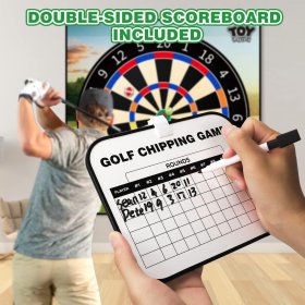 Chipping Golf Game Mat Indoor Practice,Golf Practice Mat and Dart Board Mat Combo with Golf Hitting Mat,Stick Chip Game Indoor Golf Set Backyard Games Outdoor Toys for Kids for Family Game
